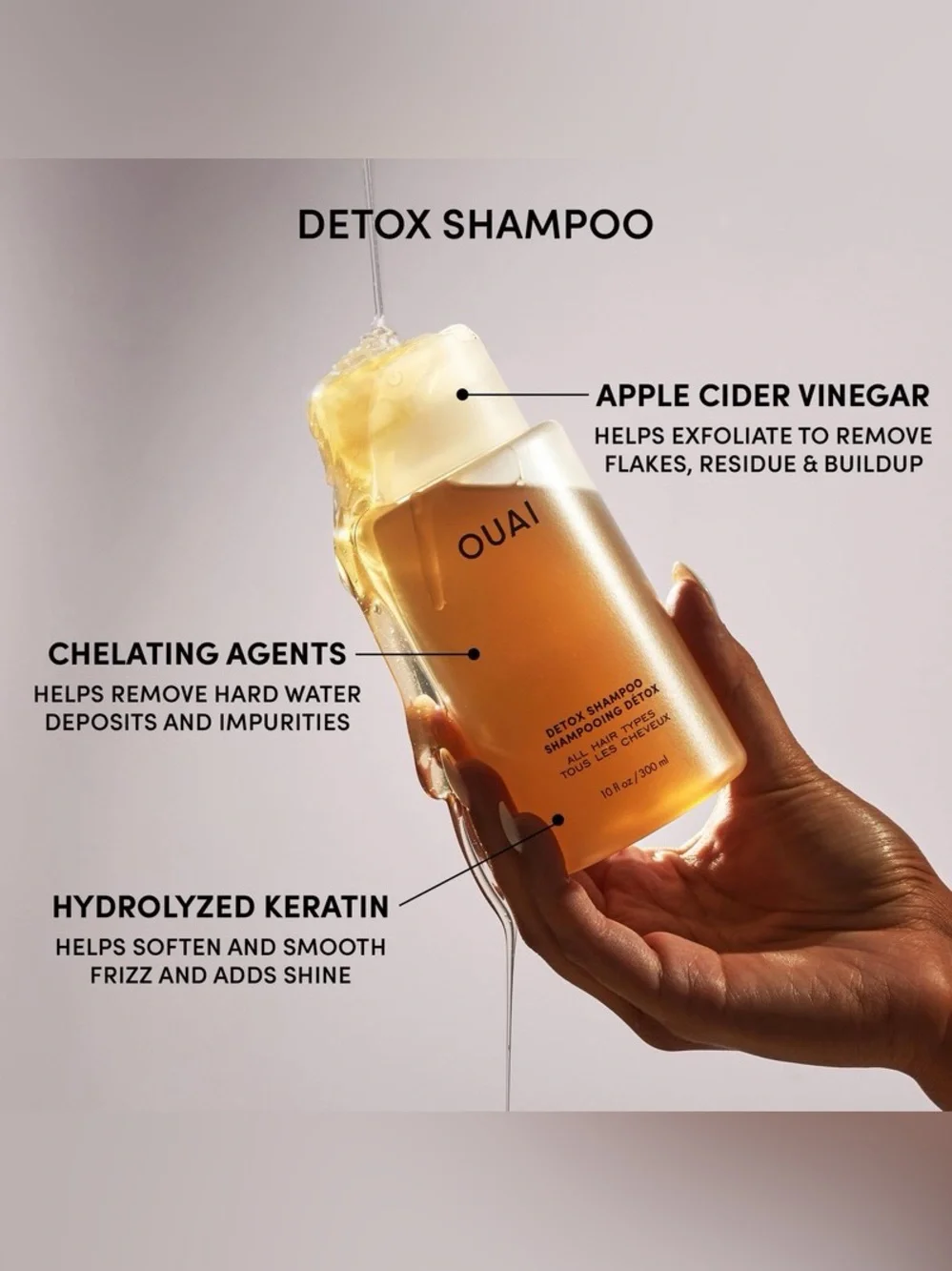 OUAI HEALTHY HAIR IS ON THE OUAI SET w/Detox Shampoo+Scalp Serum F/S LTD ED NIB!